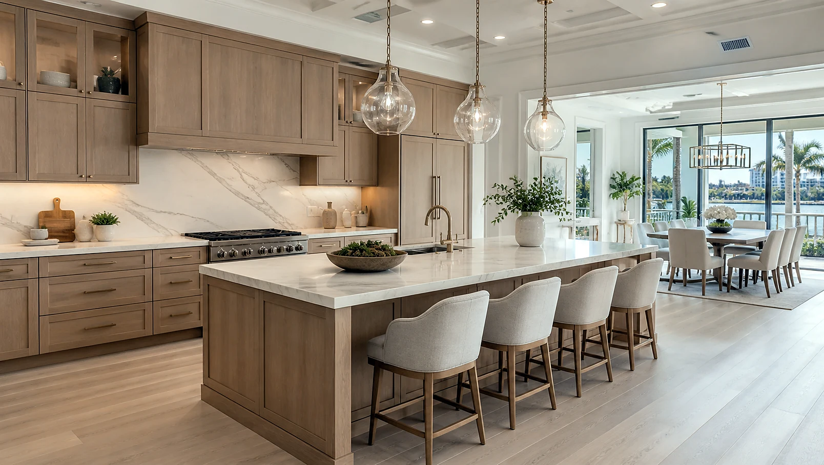 Juno Beach cabinet and stone kitchen remodel with a polished high-end finish