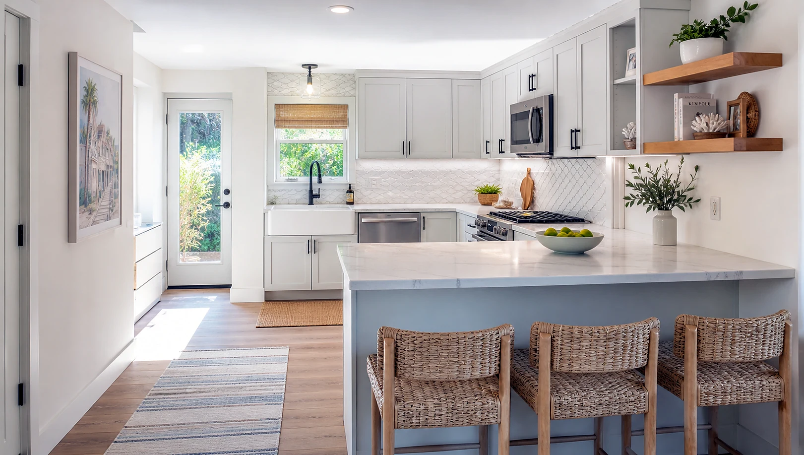 Finished Lake Park kitchen remodel inspiration with cabinets, countertops, and luxury materials