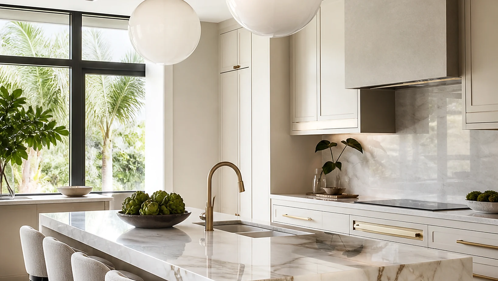 Finished Loxahatchee Groves kitchen remodel inspiration with cabinets, countertops, and luxury materials