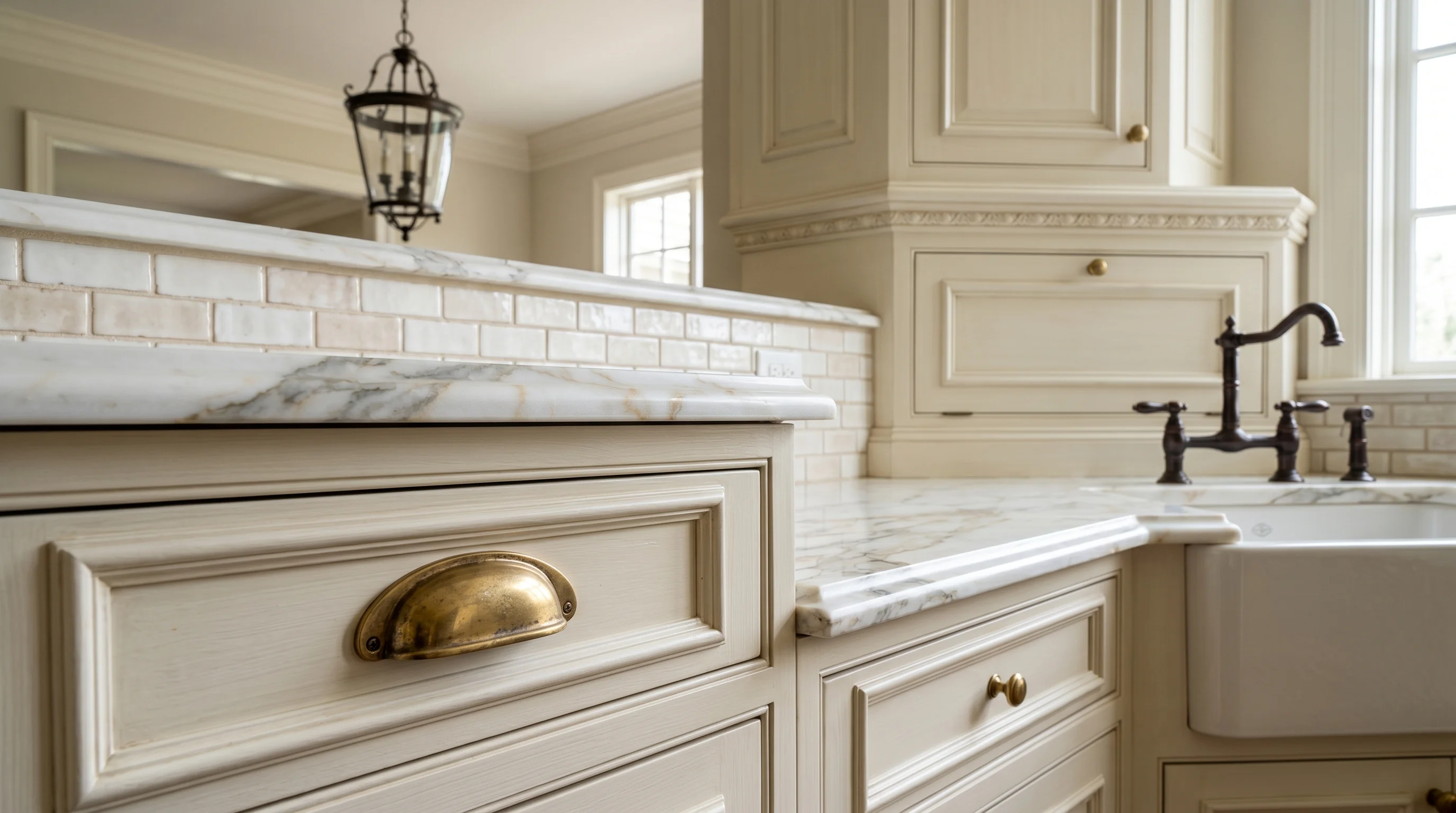 Palm Beach Gardens kitchen island upgrade with stone countertops and refined cabinet details