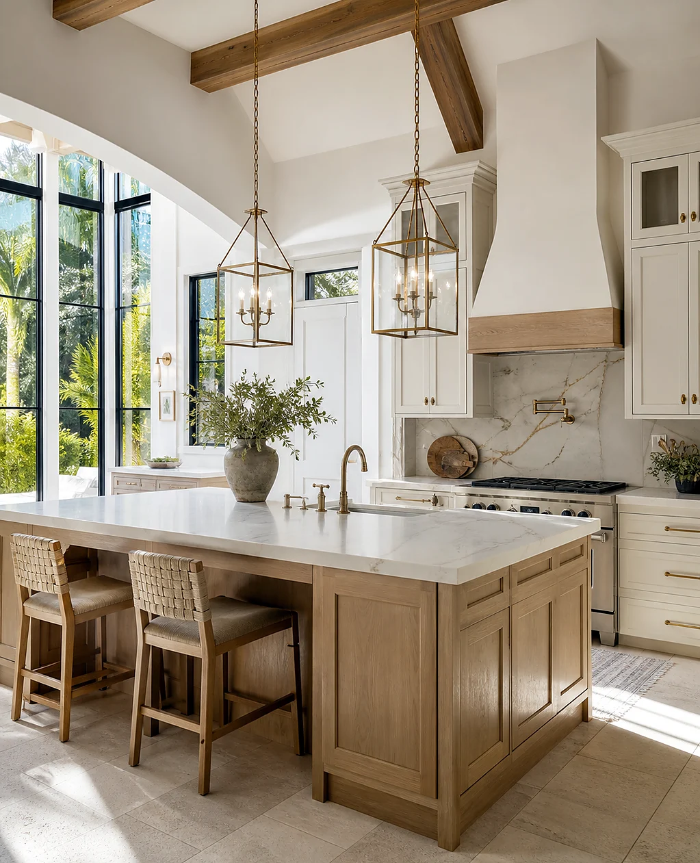 High-end kitchen cabinet and countertop package inspiration for Palm Springs