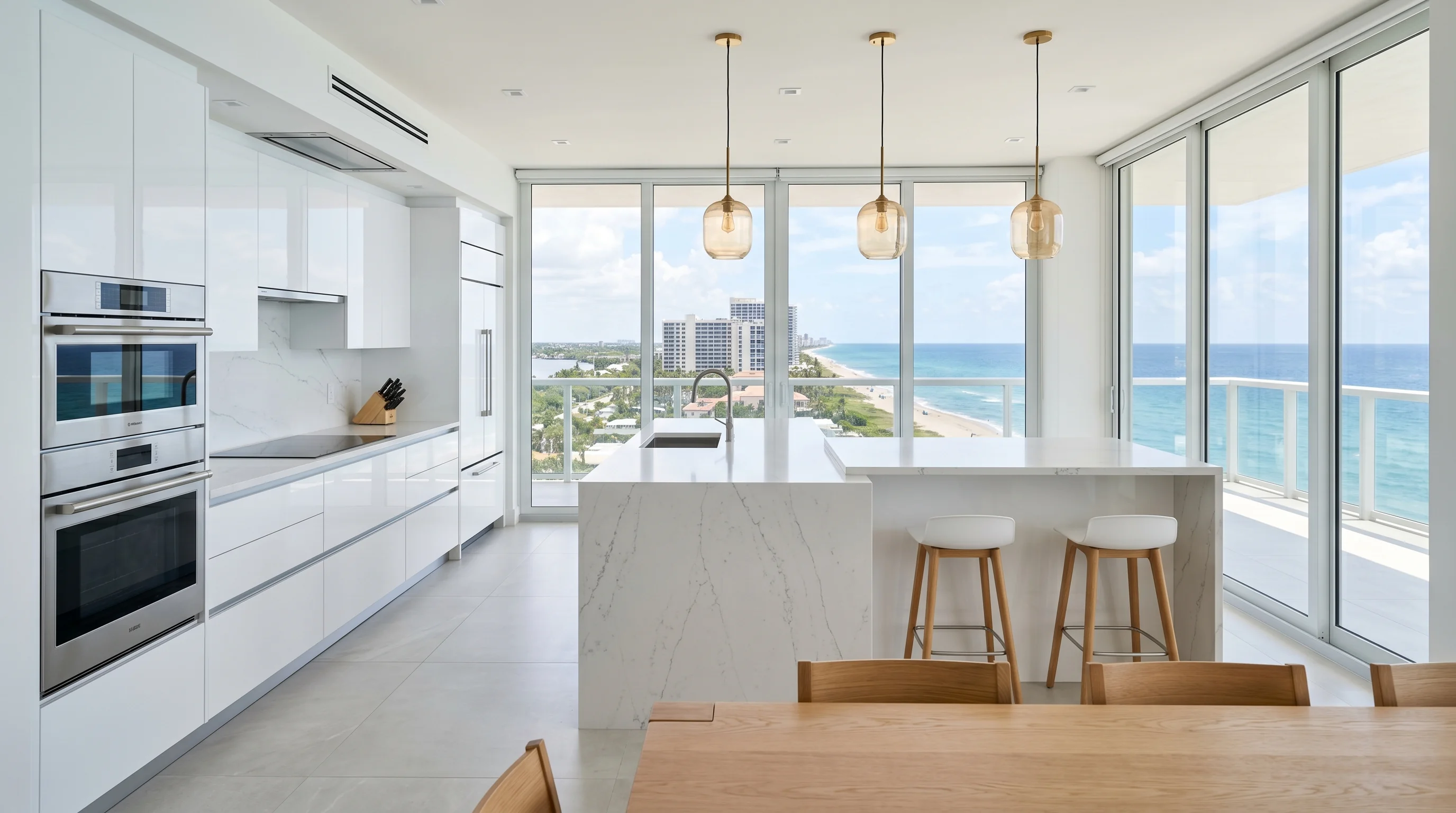 Riviera Beach kitchen remodeling inspiration with bright cabinets and stone countertops