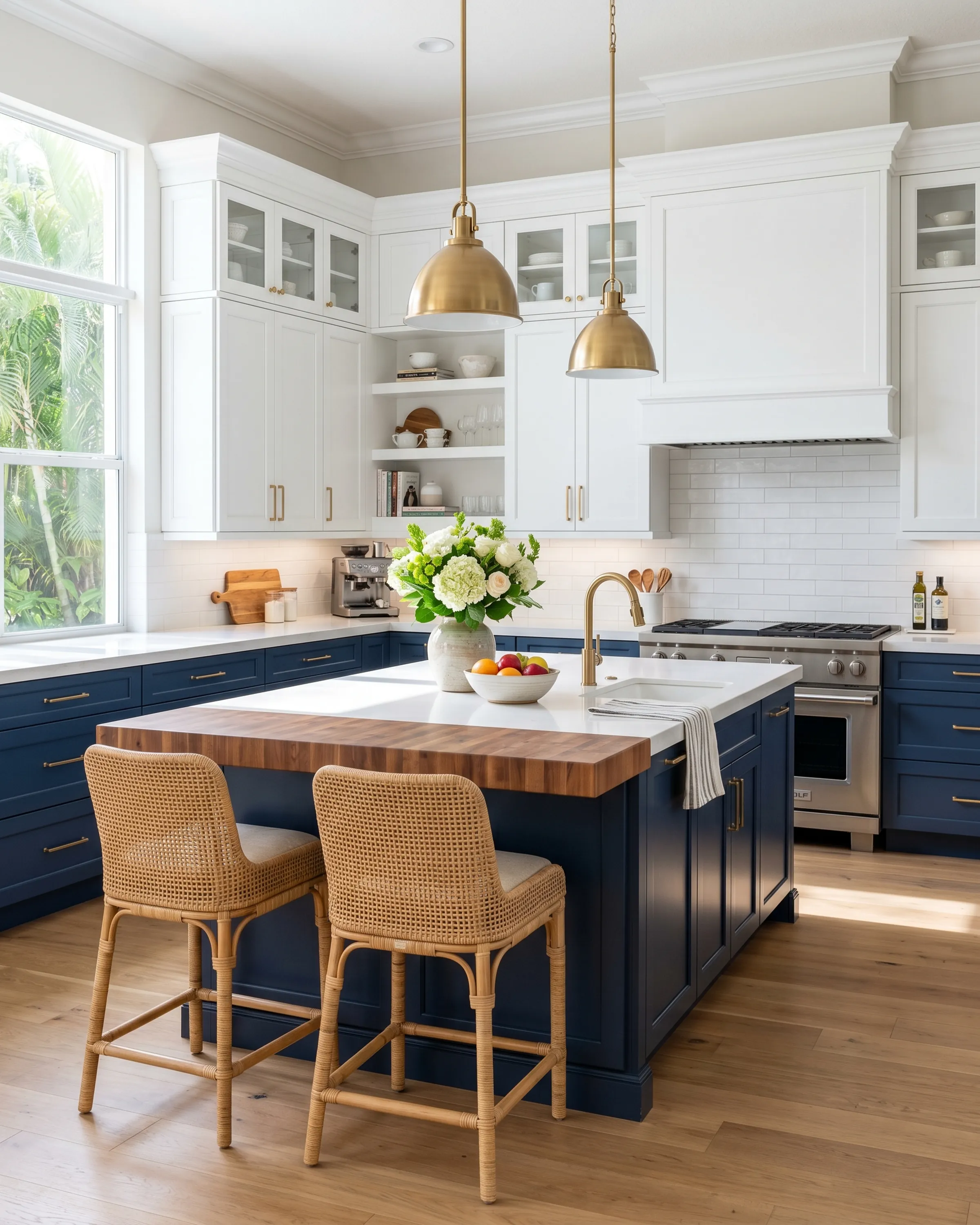Royal Palm Beach kitchen remodeling inspiration with bright cabinets and stone countertops