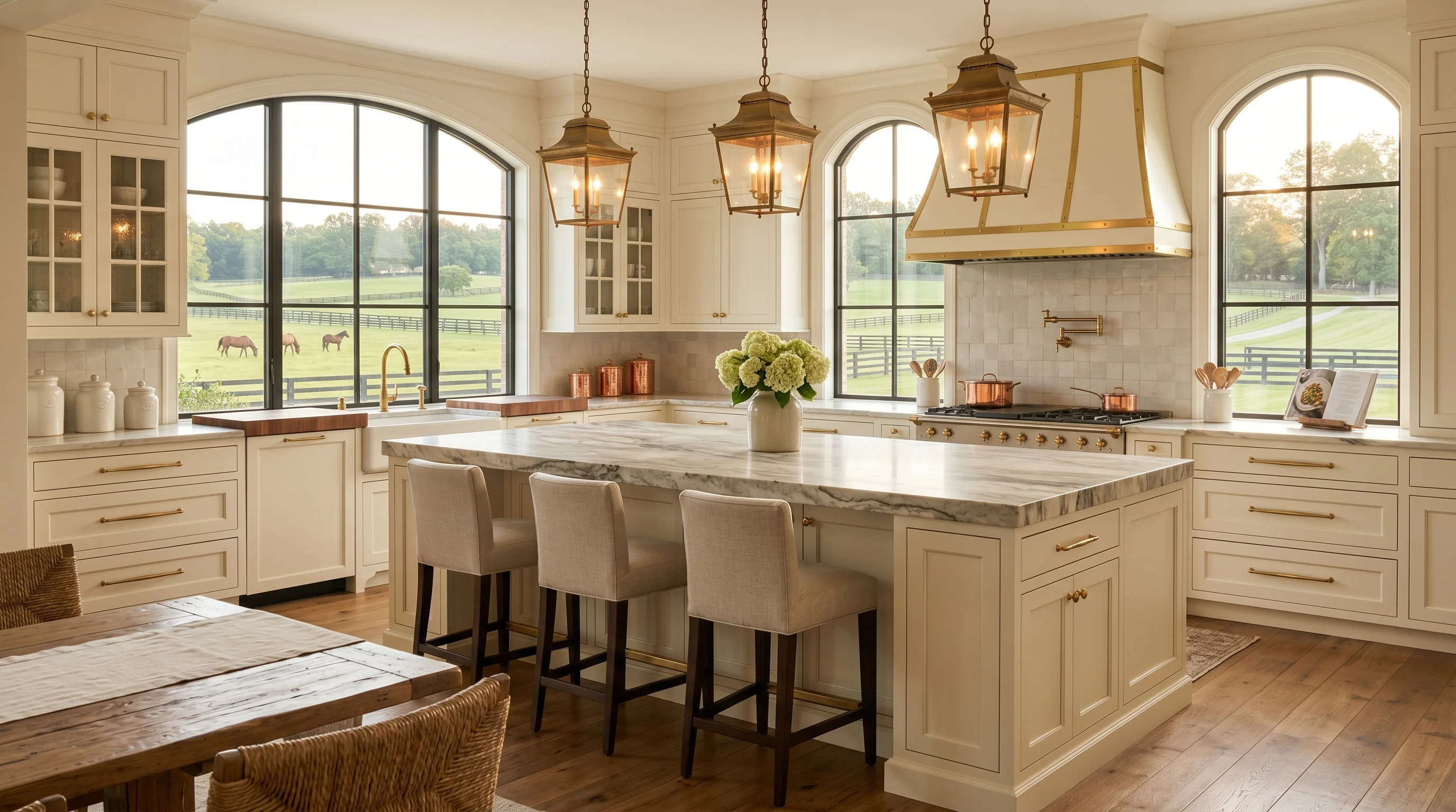 Wellington kitchen remodeling inspiration with bright cabinets and stone countertops