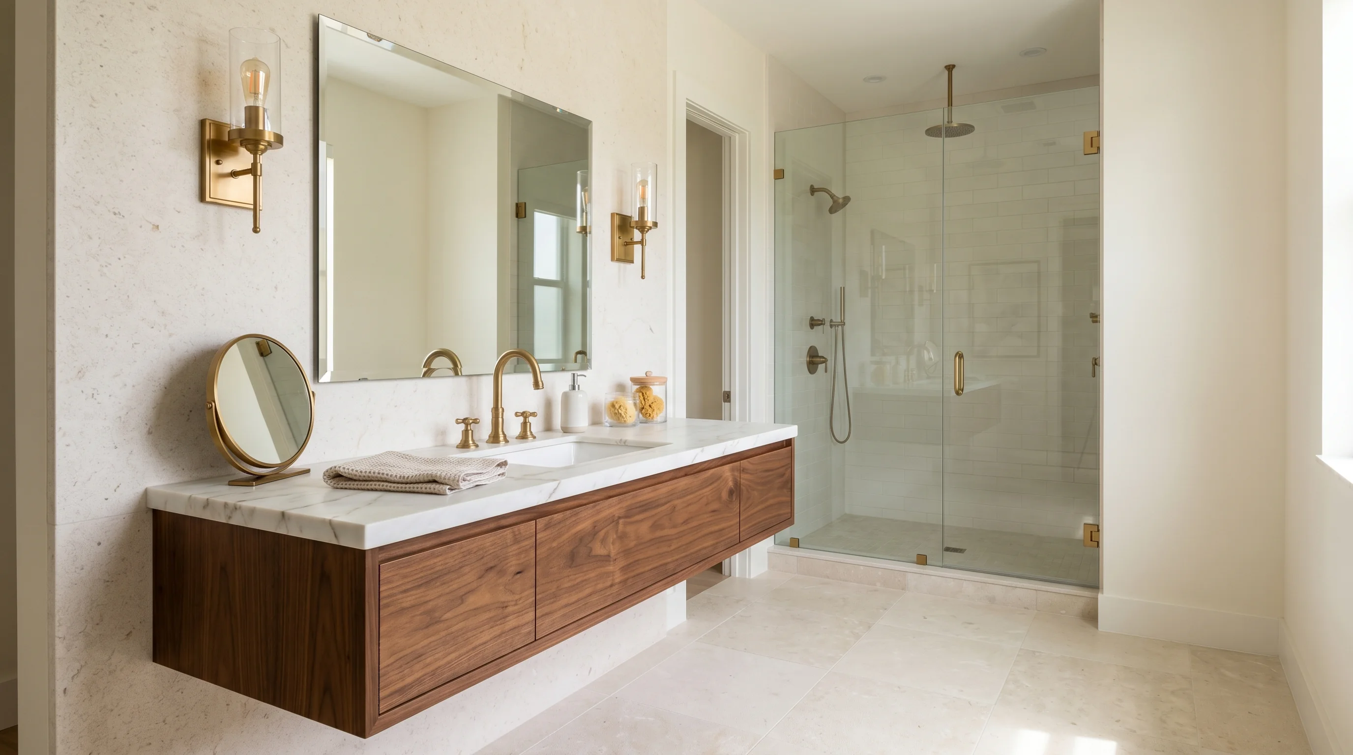 Wellington cabinet and stone kitchen remodel with a polished high-end finish