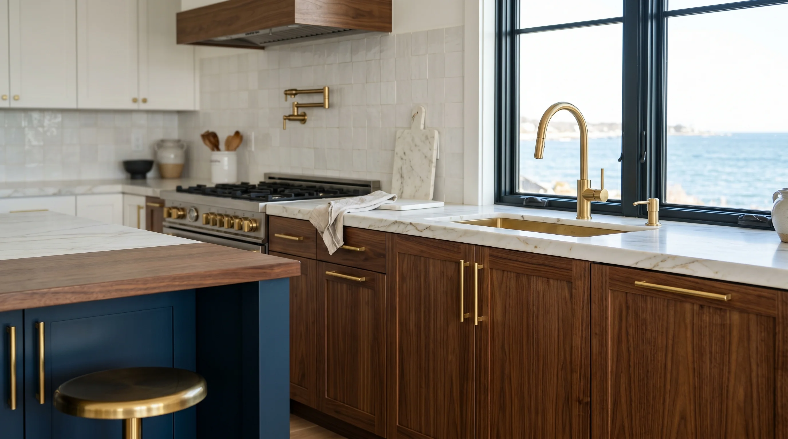 Custom West Palm Beach kitchen cabinet and countertop remodel with elegant finish details