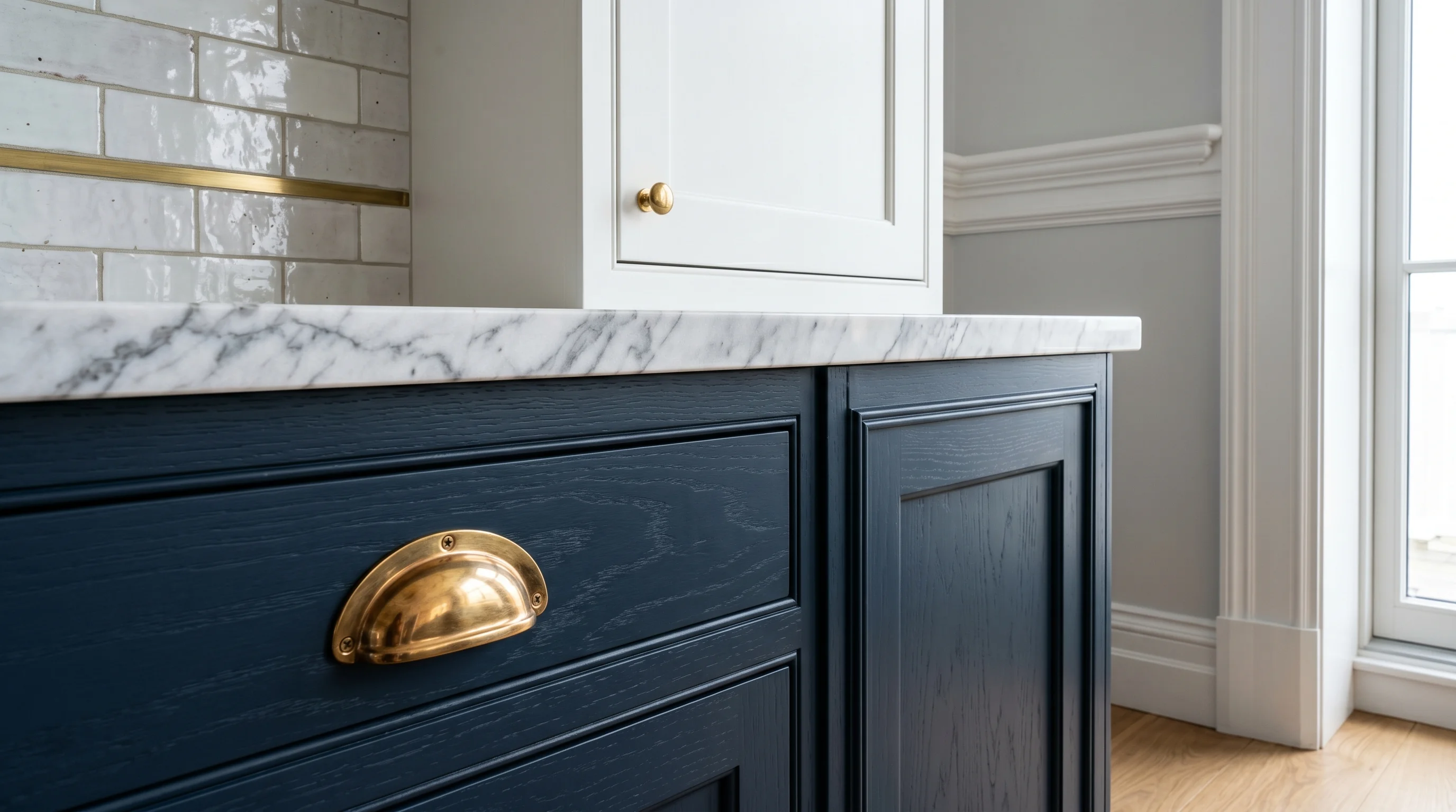 West Palm Beach kitchen island upgrade with stone countertops and refined cabinet details