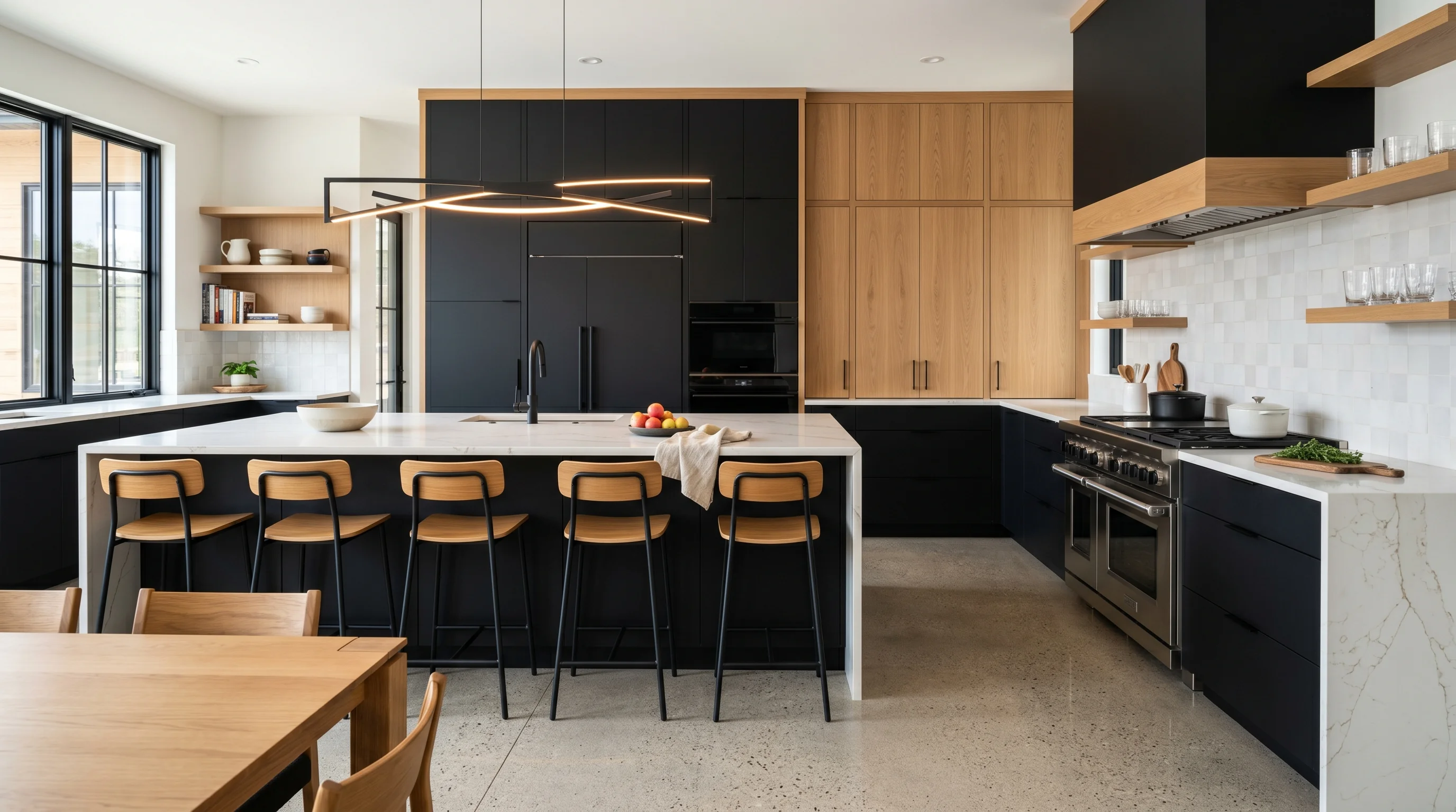 Westlake kitchen remodeling inspiration with bright cabinets and stone countertops