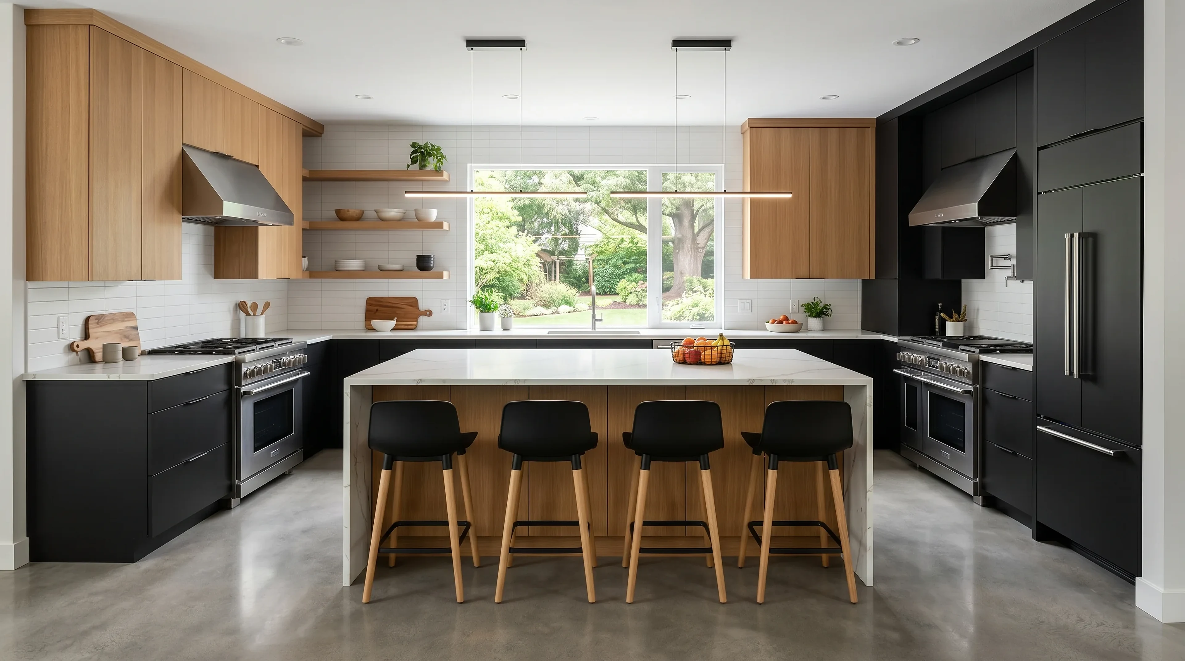 Finished Westlake kitchen remodel inspiration with cabinets, countertops, and luxury materials